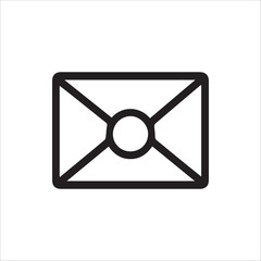 Sleek minimalist envelope icon for digital communication and modern messaging