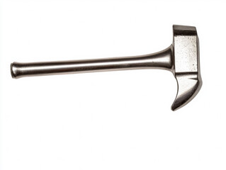 silver-colored, metallic hammer with a flat head and claw, designed for driving nails and removing them.