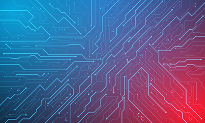vector futuristic circuit board , Electronic motherboard , Communication and engineering concept , Hi-tech digital technology concept	
