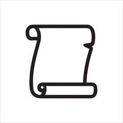 Historical document scroll icon representing antique text and valuable manuscripts