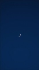 Indigo night crescent moon