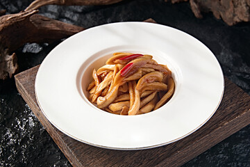 Delicious Chinese food with rice pickled radish skin