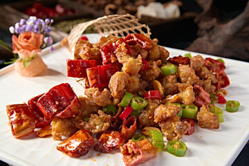 Chinese food Sichuan cuisine Spicy fried chicken Palm Bao chicken gristle