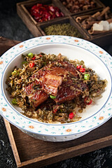 Traditional Shanghainese cuisine Braised pork with preserved vegetables