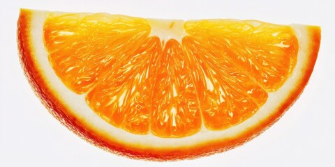 The vibrant orange slice showcasing juicy and fresh citrus textures.
