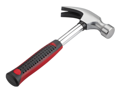 hammer isolated on transparent background Generative Ai.
