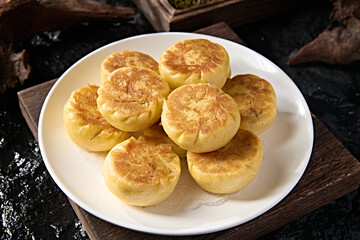 Delicious staple food dumplings stuffed with grains and wild vegetables
