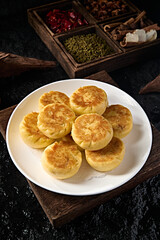 Delicious staple food dumplings stuffed with grains and wild vegetables
