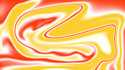 Gradient Abstract Fluid Swirl in Orange, Yellow, and Red with noise texture