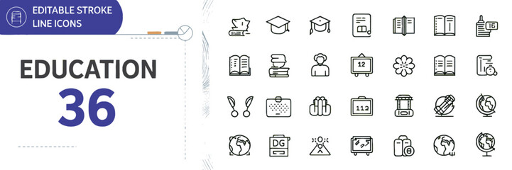 Editable Stroke Line Icons-Vector Icon Set