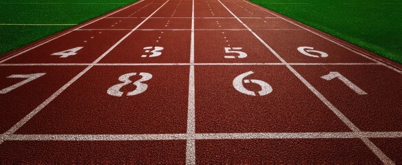 The tracks leading to victory for athletes in a competitive environment.