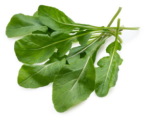 Fresh, crisp, and full of flavor Rocket leaves in their purest form, isolated on white background.
