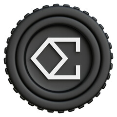 Ethena ENA Coin 3d Illustration
