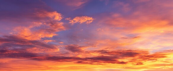 Fototapeta premium The breathtaking sunset illuminating the sky with vibrant colors and dramatic clouds.