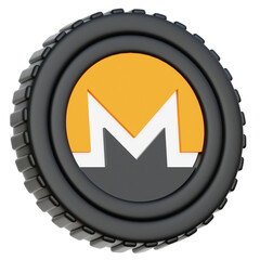 Monero XMR Coin 3d Illustration