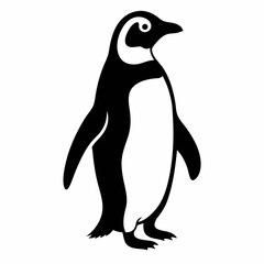 Penguin Vector black and white illustration
