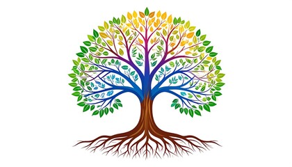 Colorful stylized tree graphic (1)