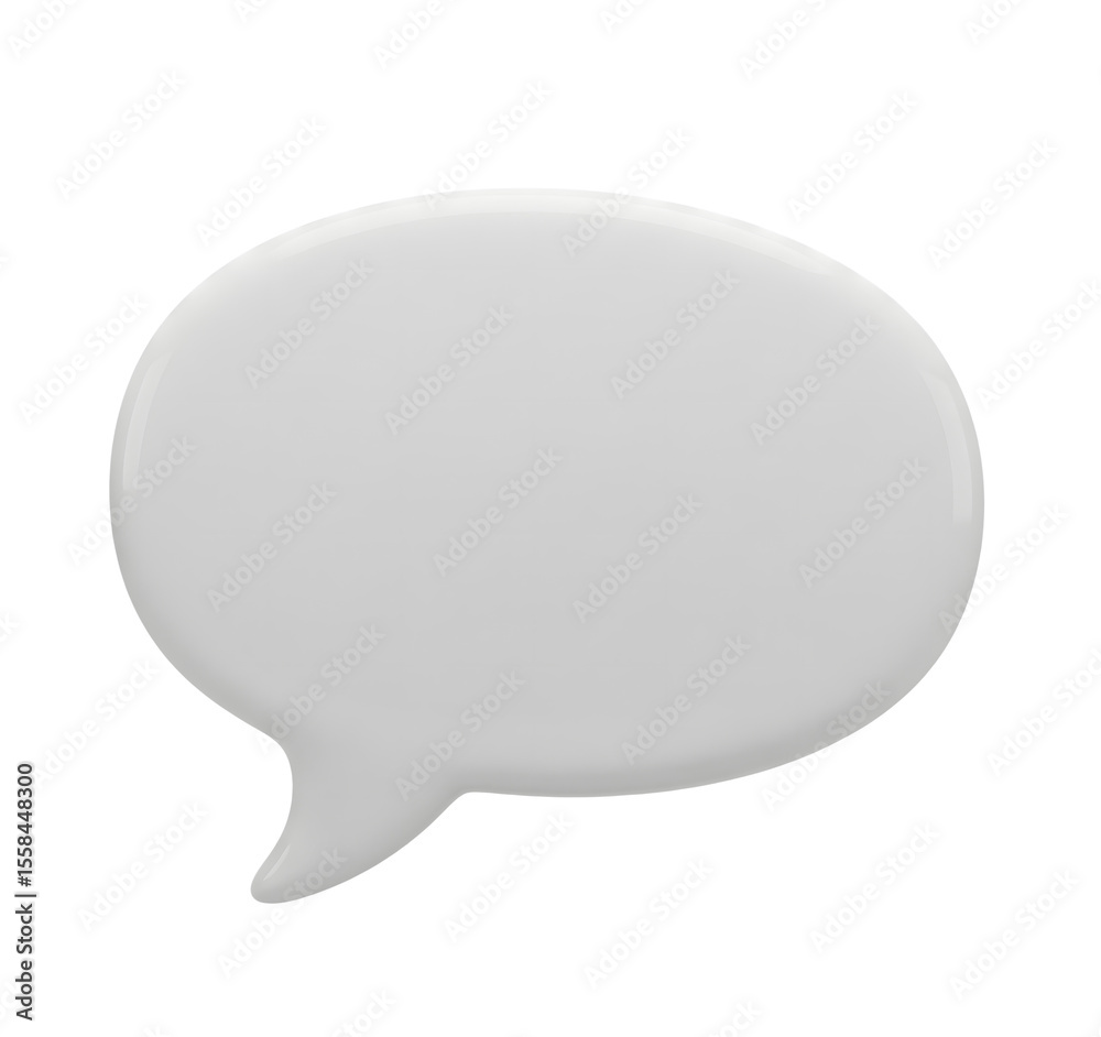 Fototapete speech bubble minimalist 3d rendering in a soft and smooth renderer