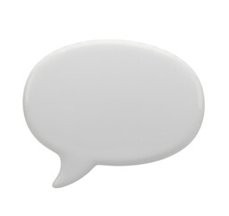 Speech Bubble Minimalist 3D Rendering in a Soft And Smooth Renderer
