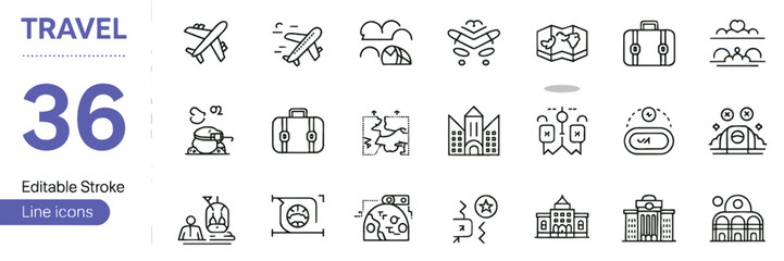 Editable Stroke Line Icons-Vector Icon Set