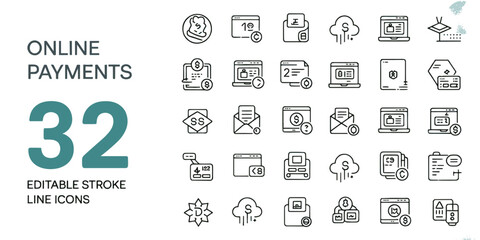 Editable Stroke Line Icons-Vector Icon Set