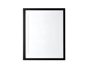 Fototapeta premium A sleek black rectangular frame with a clean inner border provides a versatile display for your design.
