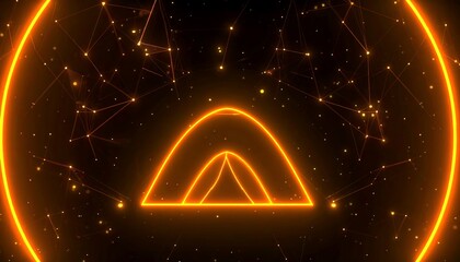 Abstract glowing tent graphic