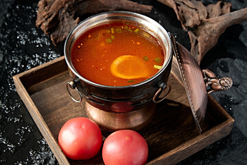 Tomato soup base for small hot pot