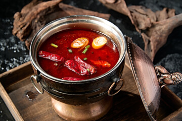 Small hot pot soup base spicy beef oil pot