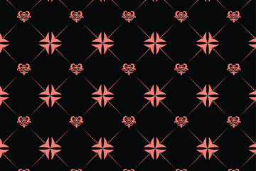 A black and pink pattern design vector image made by adobe illustrator.