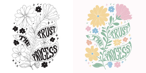 Fancy hand drawn doodle lettering quote. Lettering for t-shirt design, mug print, bag print, clothes fashion. 100% hand drawn vector image.