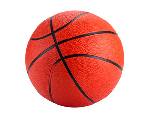 Fototapeta premium This classic orange basketball with its distinct black lines is ready for the thrill of the game