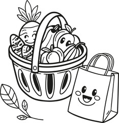 Colorful gift boxes filled with fresh spring flowers and festive Easter eggs, a vibrant celebration of healthy food and sweet fruit