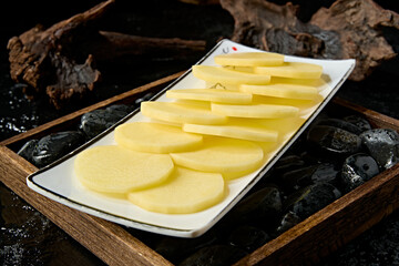 Fresh cut potato chips