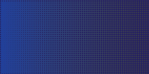 Modern blue gradient halftone dot background. Abstract dark blue pop-art style design perfect for banners, posters, digital ads, presentations, and web templates