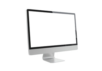 Obraz na płótnie Canvas Modern computer monitor with blank screen isolated on transparent background