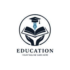 Modern education logo template vecto