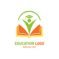 Modern education logo template vecto