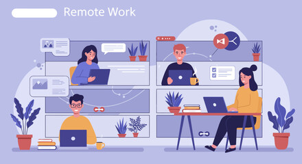 remote work illustration