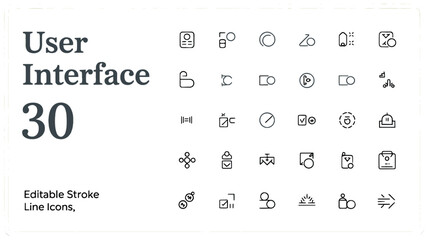 Mechanics Editable Stroke Line Icons &ndash; 36 Vector Icon Set