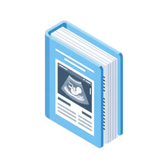 Obraz premium Ultrasound scan in pregnancy book.