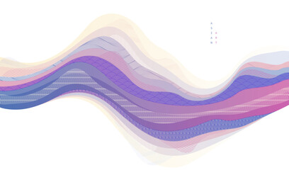 Nature art oriental Japanese style vector abstract background, runny like water shapes and lines with textures.