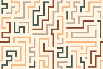 Background design featuring colorful maze lines with a playful retro vibe in abstract layout
