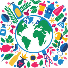 Naklejka premium ecology and environment infographics