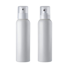 White small spray bottle isolated on white background showing hygiene concept