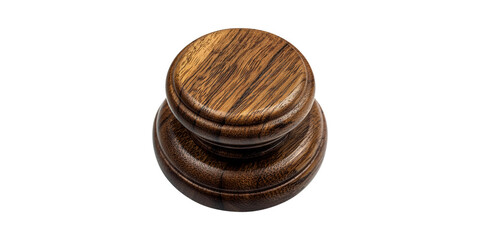 Wooden Tamper For Espresso Coffee. Essential Barista Tool For Perfect Coffee Grounds Isolated On Transparent Background