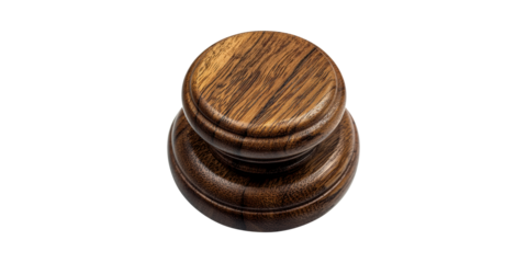 Wooden Tamper For Espresso Coffee. Essential Barista Tool For Perfect Coffee Grounds Isolated On Transparent Background