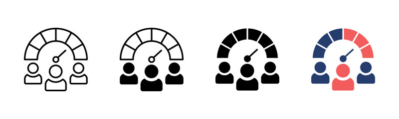 Teamwork icon sheet multiple style collection