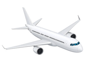 Obraz premium A clean white passenger airplane showcasing its sleek design and readiness for international travel.