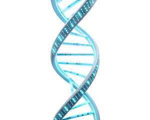 Glowing Blue Helix Genetic Code biology